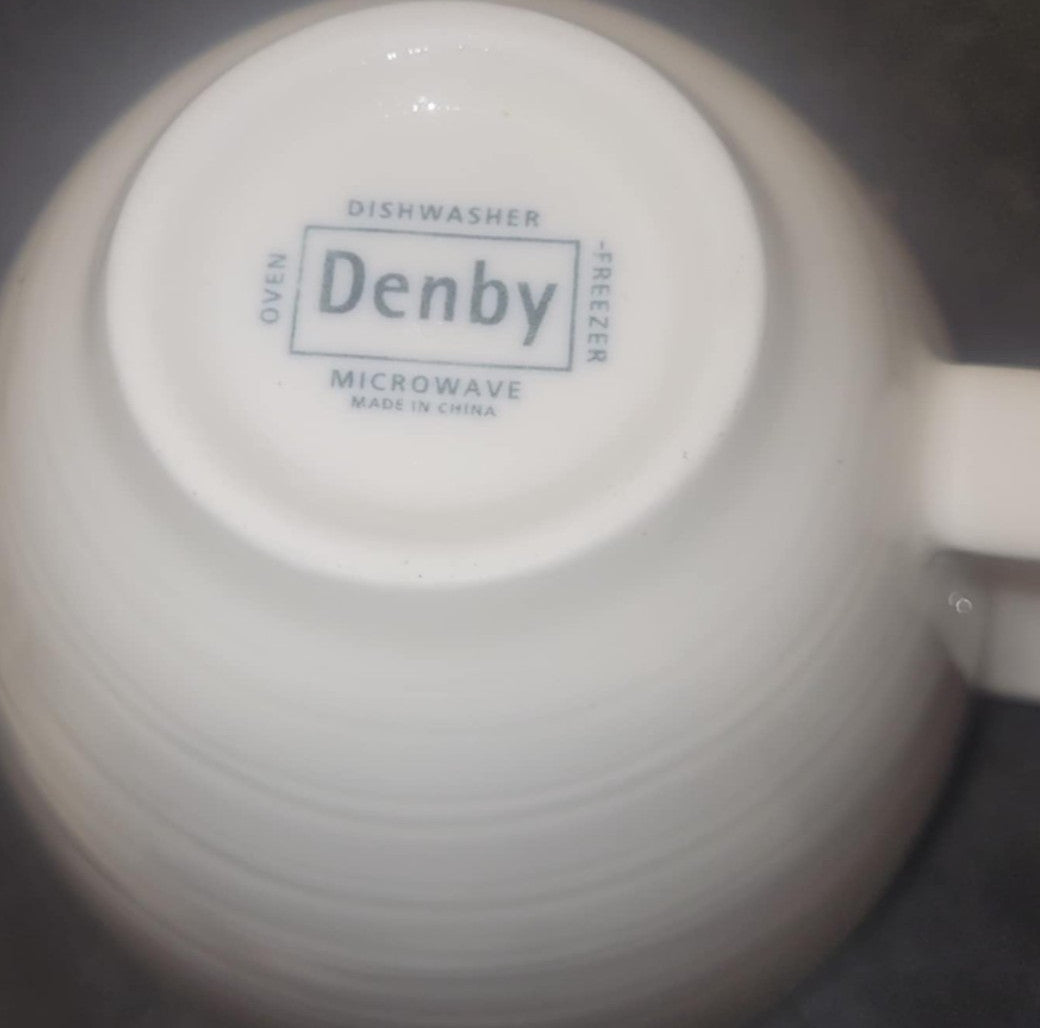 Denby White range large cup Mug