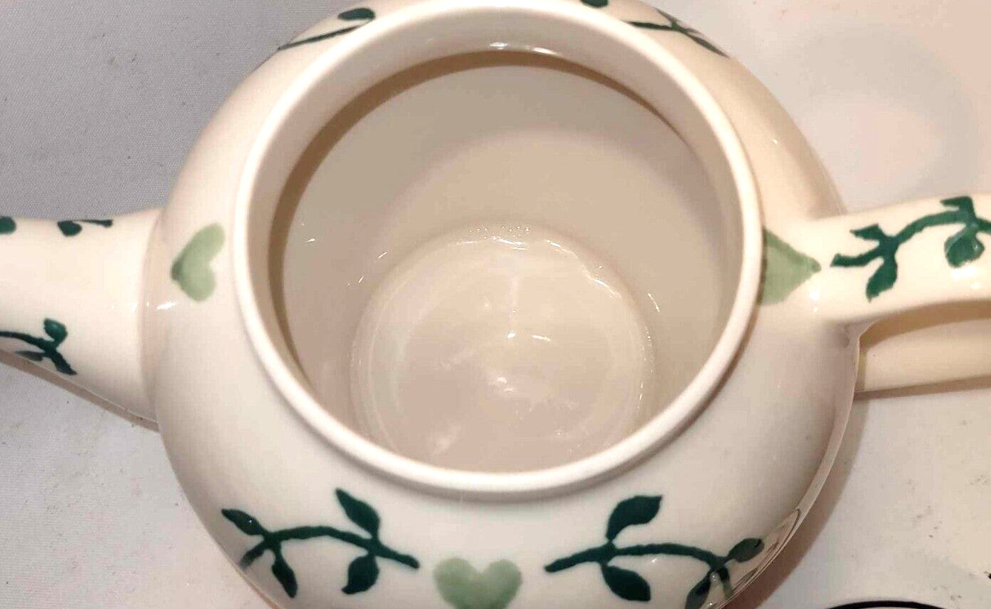 Emma Bridgewater Past Times 1 pint Teapot Drink More tea, Love the Giver