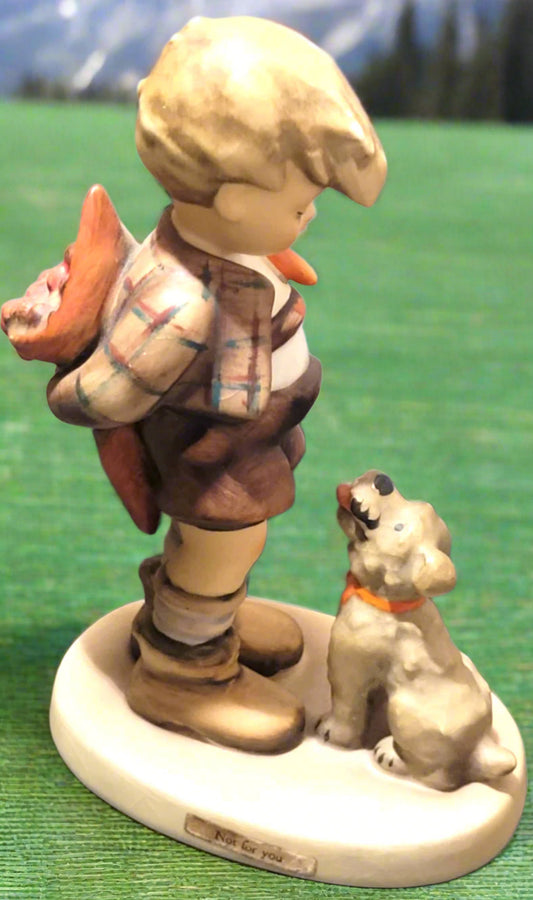 Vintage Goebel Hummel Figurine NOT FOR YOU! TMK-4 West Germany boy and dog