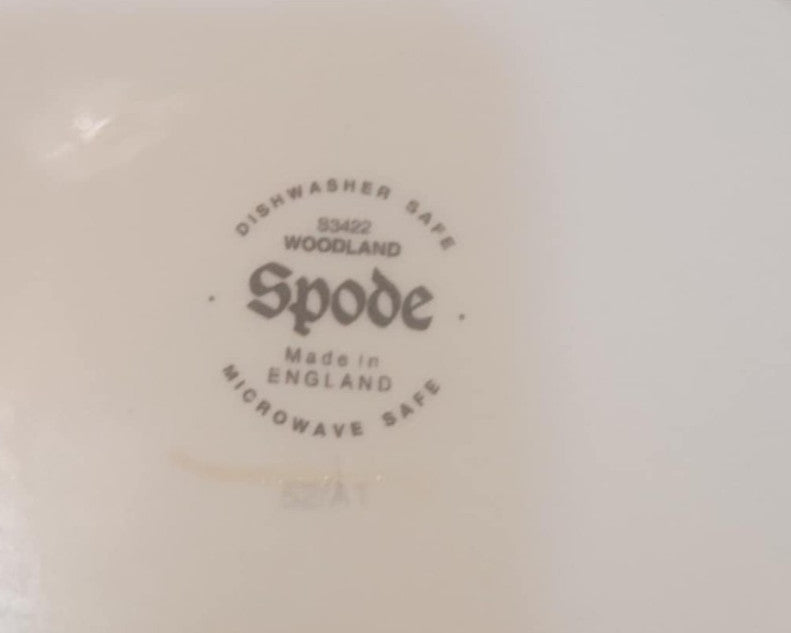 Spode Woodland Tea Pot 2 pint plain lid game birds
