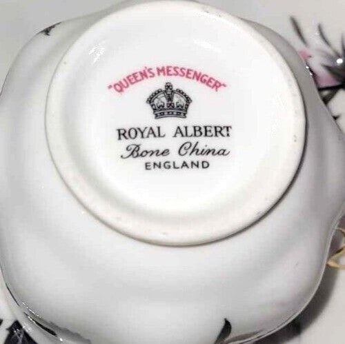 Royal Albert Fine Bone China Queens Messenger Coffee Cup & Saucer. demi tasse