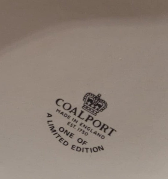Coalport One Of A Limited Edition Porcelain Decanter Wine Bottle oil monchrome