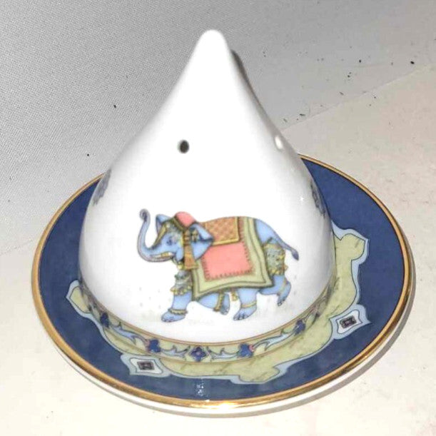 rare Wedgwood BLUE ELEPHANT incense burner and base