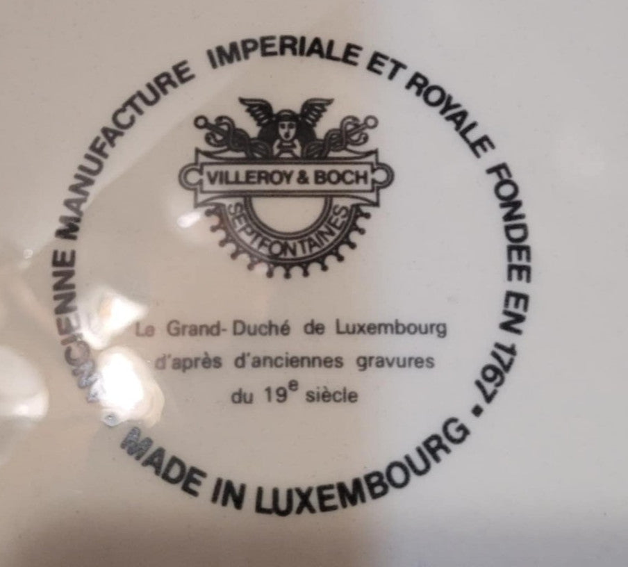 Villeroy & Boch  10 " Depuis 1748 Le Grand-Duche de Luxembourg plate No.4 scenic