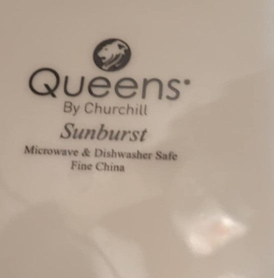 Queens Churchill Sunburst Teapot Clarice Cliff Inspired China 1.5 Pints art deco