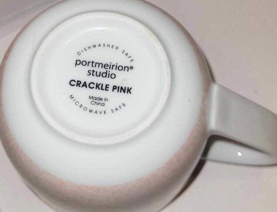 PORTMEIRION crackle pink tea coffee mug
