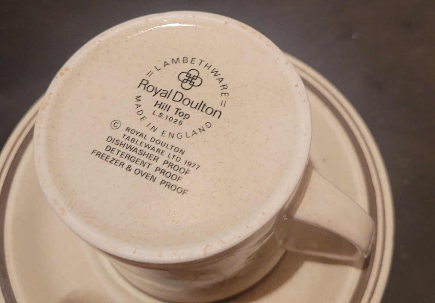 Royal Doulton Hill Top 1977 TEA CUP & SAUCER HILLTOP