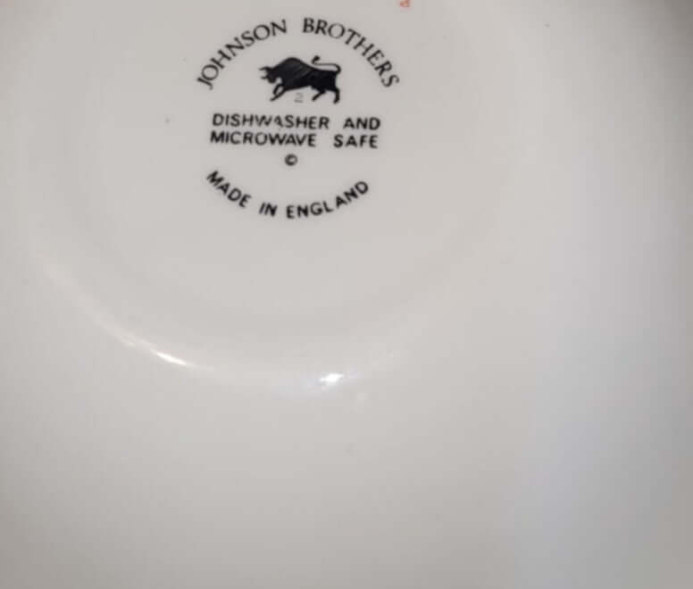 2x johnson brothers summer delight rimmed pasta bowls 8" sweet pea pattern