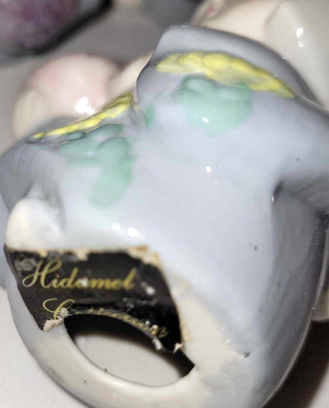 1980s GEISHA FIGURINES glazed CERAMIC girls doll oriental ladies hidamel