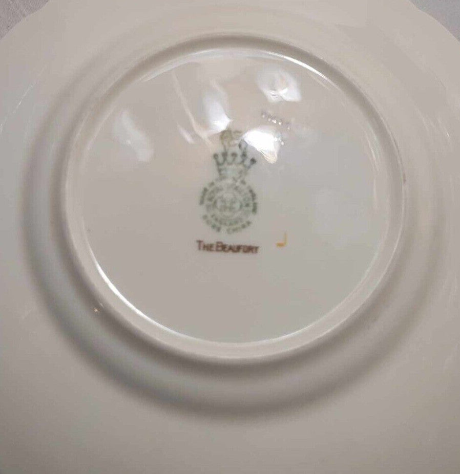 royal doulton the beaufort footed teacup saucer plate trio cabinet set