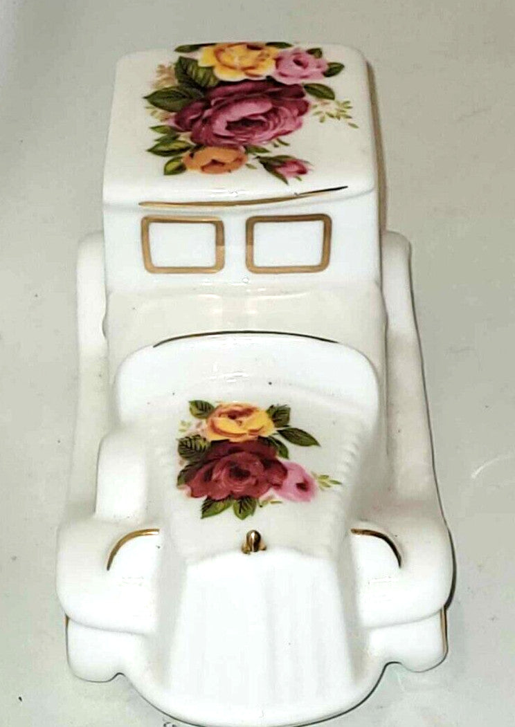 Fine Bone China Cottage Rose Collection 1920's car ornament Retro
