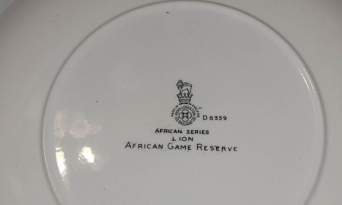 Royal Doulton African Series Lion African Game Reserve D6359 England