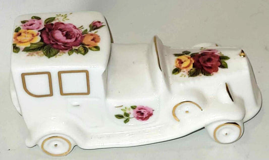 Fine Bone China Cottage Rose Collection 1920's car ornament Retro