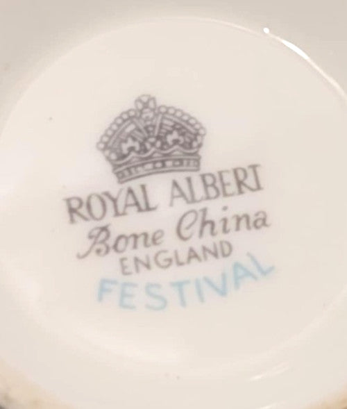 Vintage Royal Albert Bone China Sugar Bowl Festival for coffee set