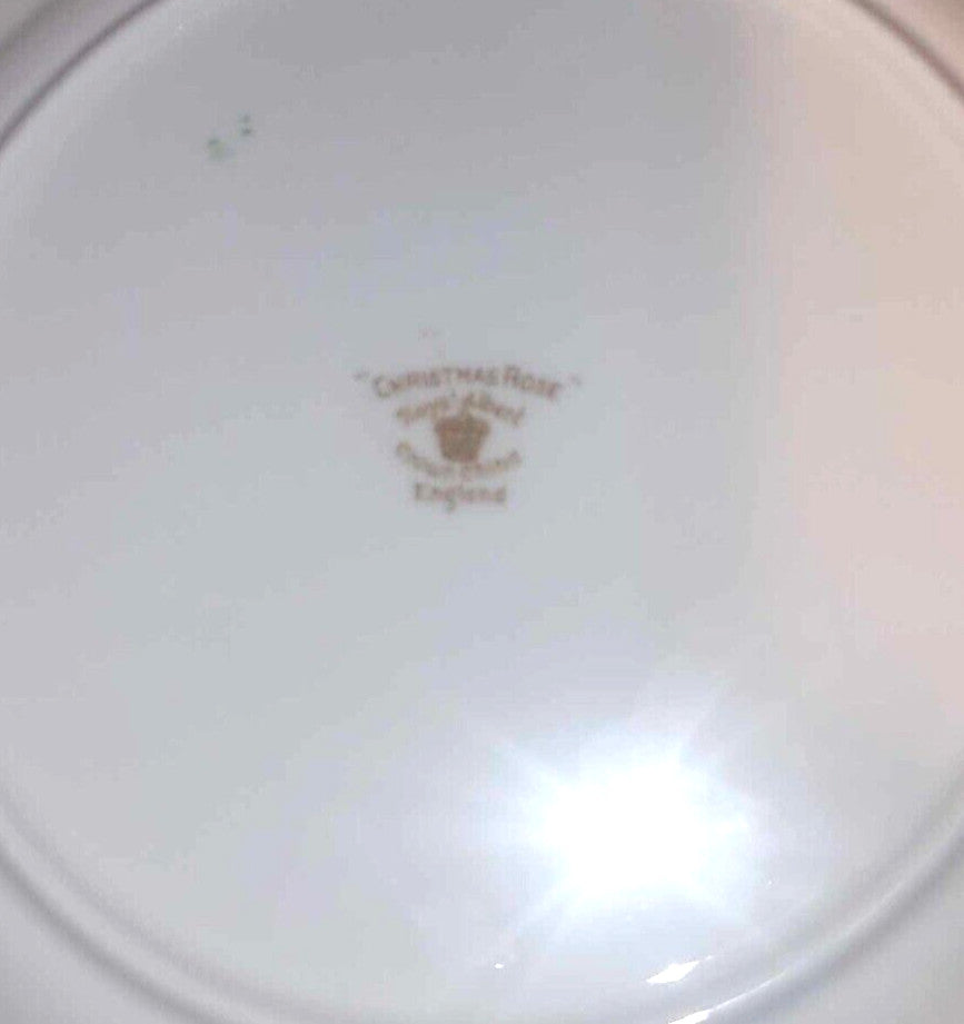 Royal Albert crown china christmas rose hand decorated eared cake plate