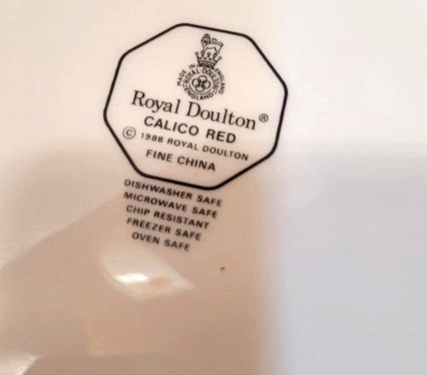 Vintage Royal Doulton Calico Red coffee Pot
