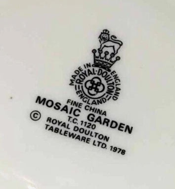 Set of 6 Royal Doulton Mosaic Garden 8" Salad & Dessert Plates