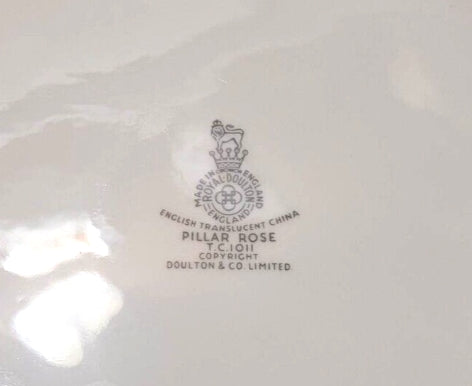 Reference screenshot of the Royal Doulton Pillar Rose gravy boat and stand listing