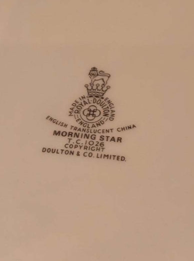 Reference screenshot of the Royal Doulton Morning Star TC1026 gravy boat and stand listing