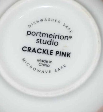 Portmeirion Studio Crackle Pink Mug – Pink & White Porcelain