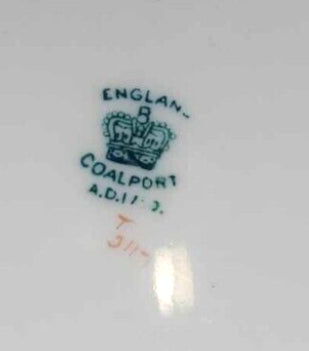 Set of 5 Vintage Coalport Blue Dragon 7" Bone China Side Plates