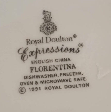 Pair Royal Doulton Expressions Florentina 7" Bowls – 1991