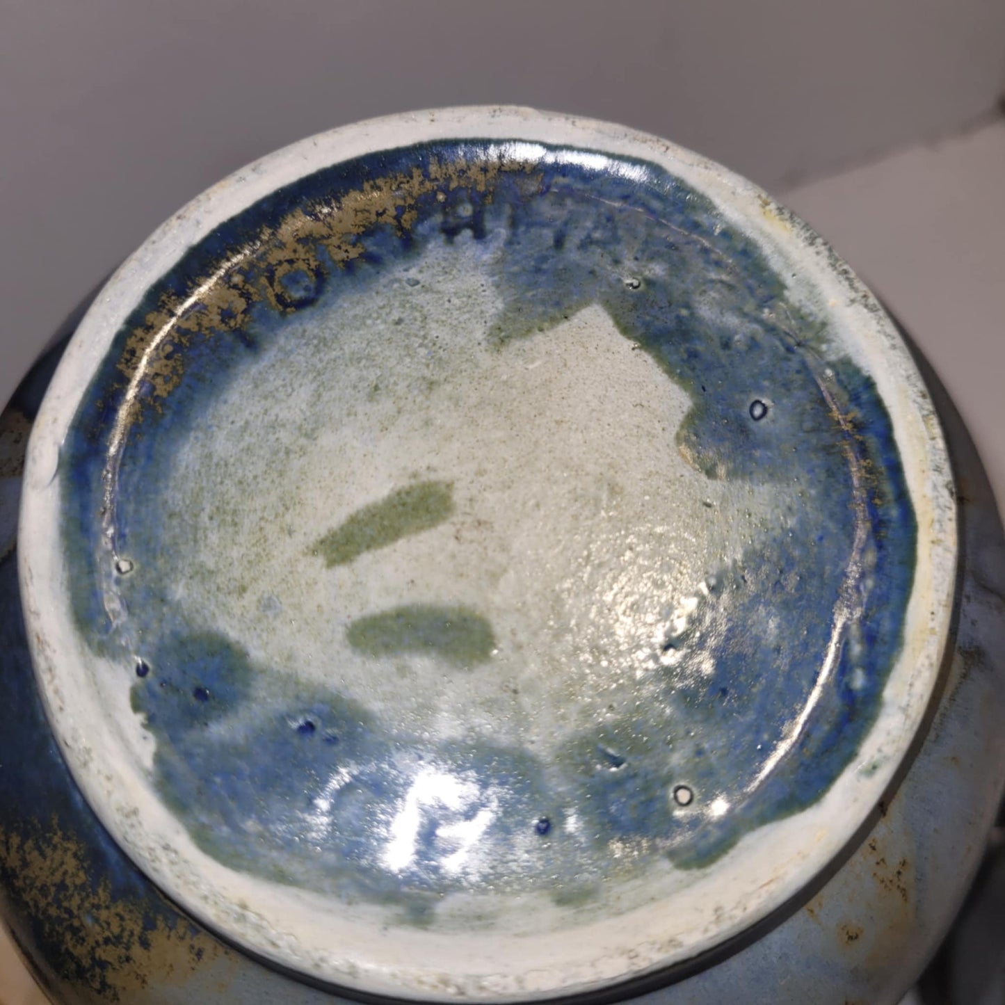 porthmadog pottery Wales blue coffee pot
