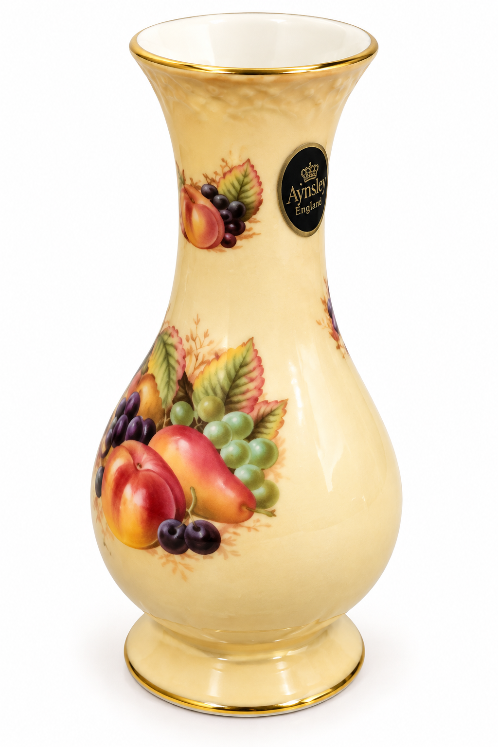 Aynsley Orchard Gold Sovereign Vintage Bud Vase – 4¾"