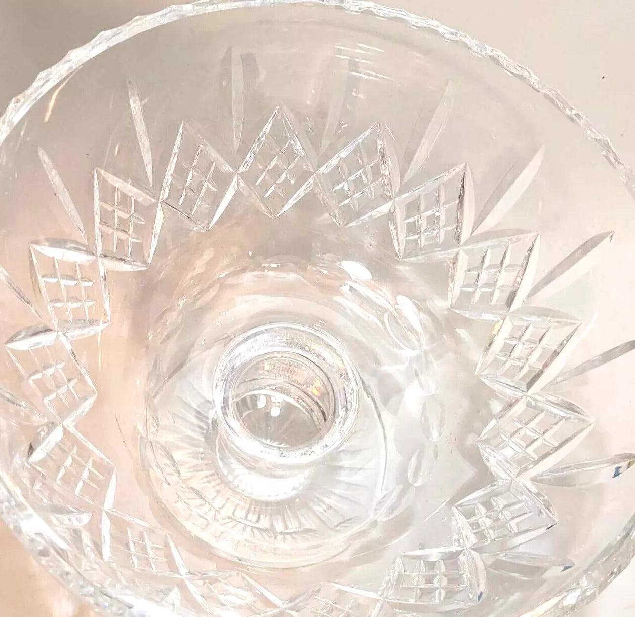 10” Stuart Crystal Cut Glass Centrepiece comport pedestal bowl