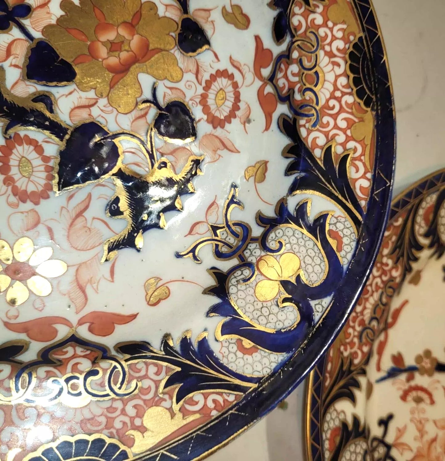 6 CROWN DERBY duesbury Kings Pattern dinner Plates c1810 hand painted Georgian