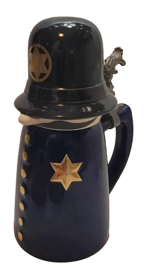 WEBCO Schultz & Dooley police Officer Sudds lidded beer stein beer mug 8.5"