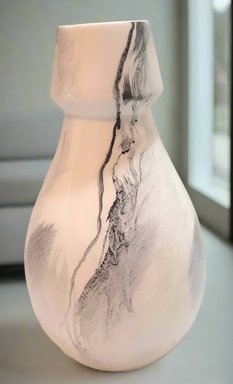 Carmen Lyngard for Heal's connaught marble vase bone china