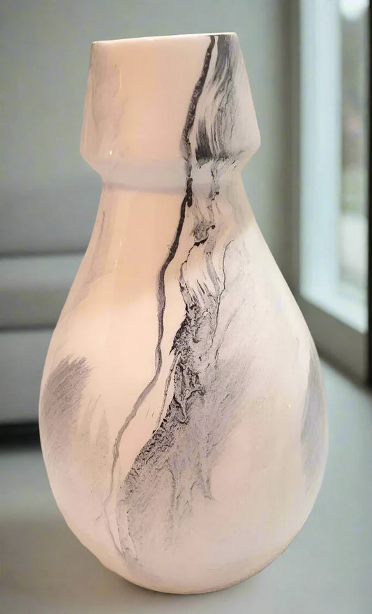 Carmen Lyngard for Heal's connaught marble vase bone china