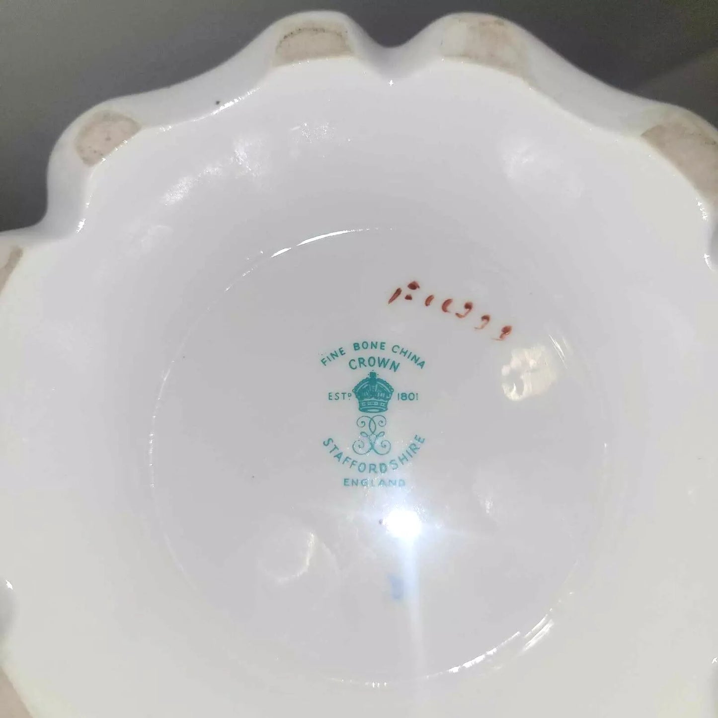 beautiful rare Crown Staffordshire Englands Glory large teapot bone china