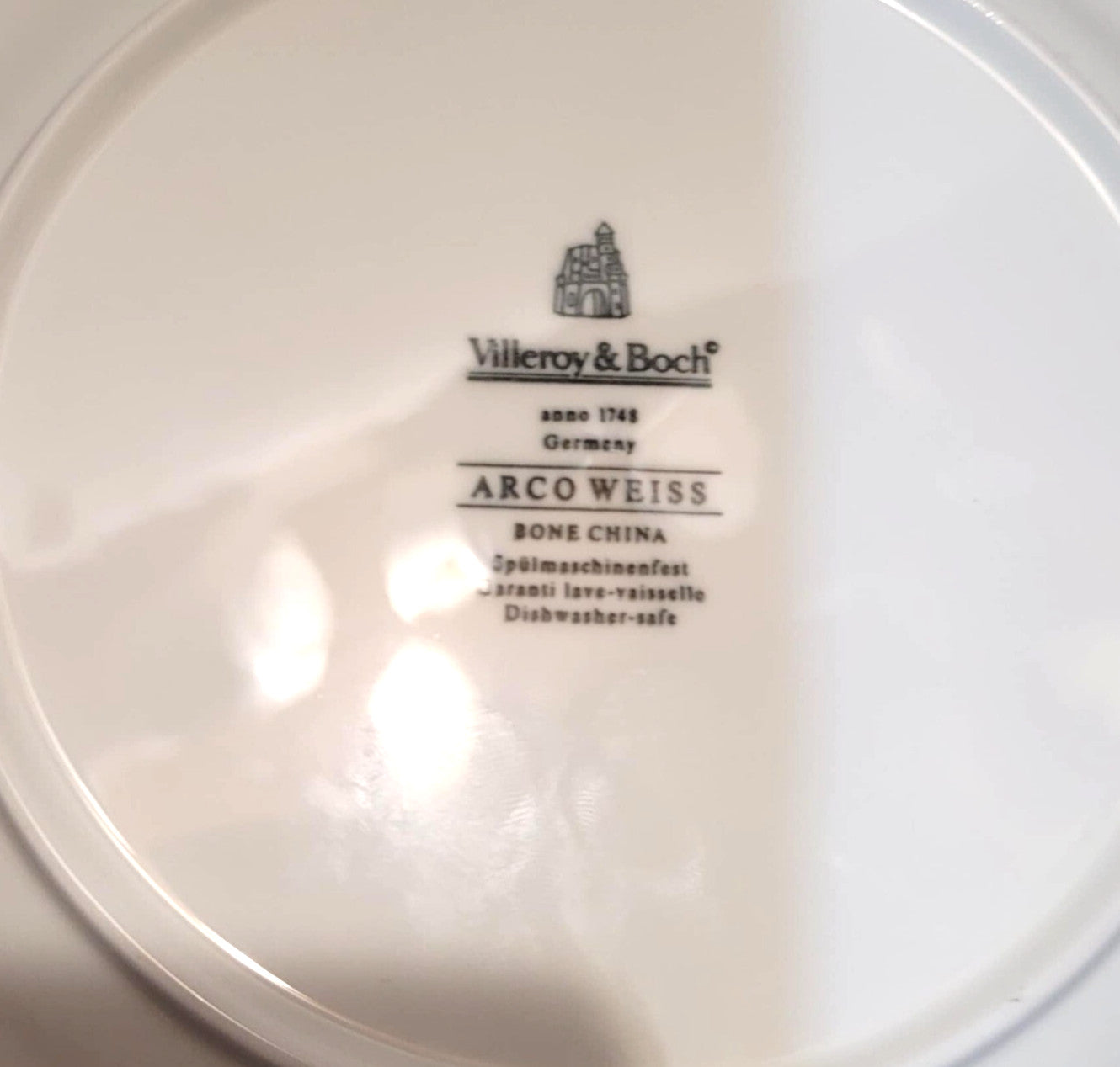Villeroy Boch Side Plate Arco Weiss Classic Collection White tea  6"