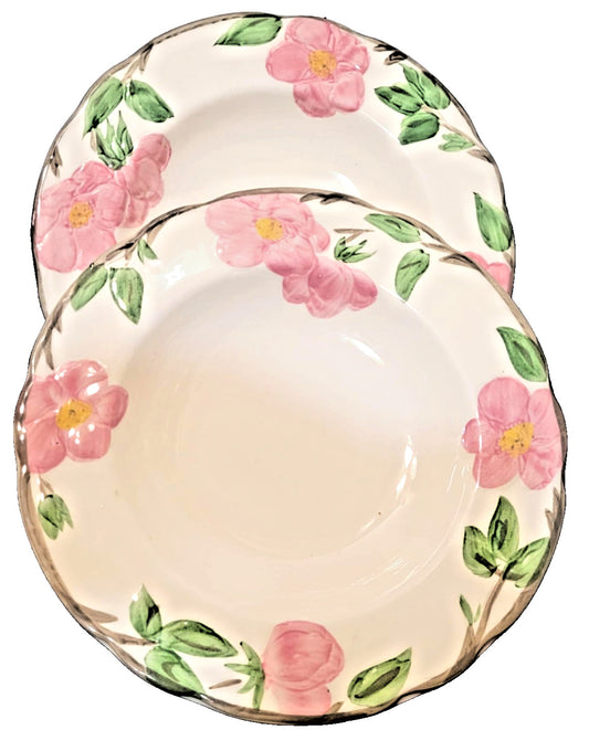 2x Franciscan Desert Rose  8.25 Inch Rimmed Bowl England