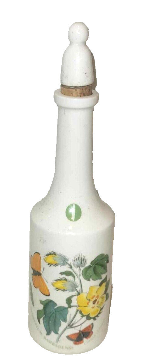 Portmeirion Oil Ceramic Bottle Botanic Garden old backstamp cotton flower