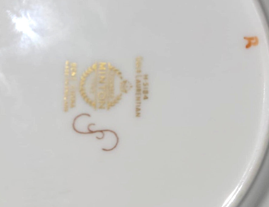 2 x Minton Gold Laurentian Side Plates tea plate 6"