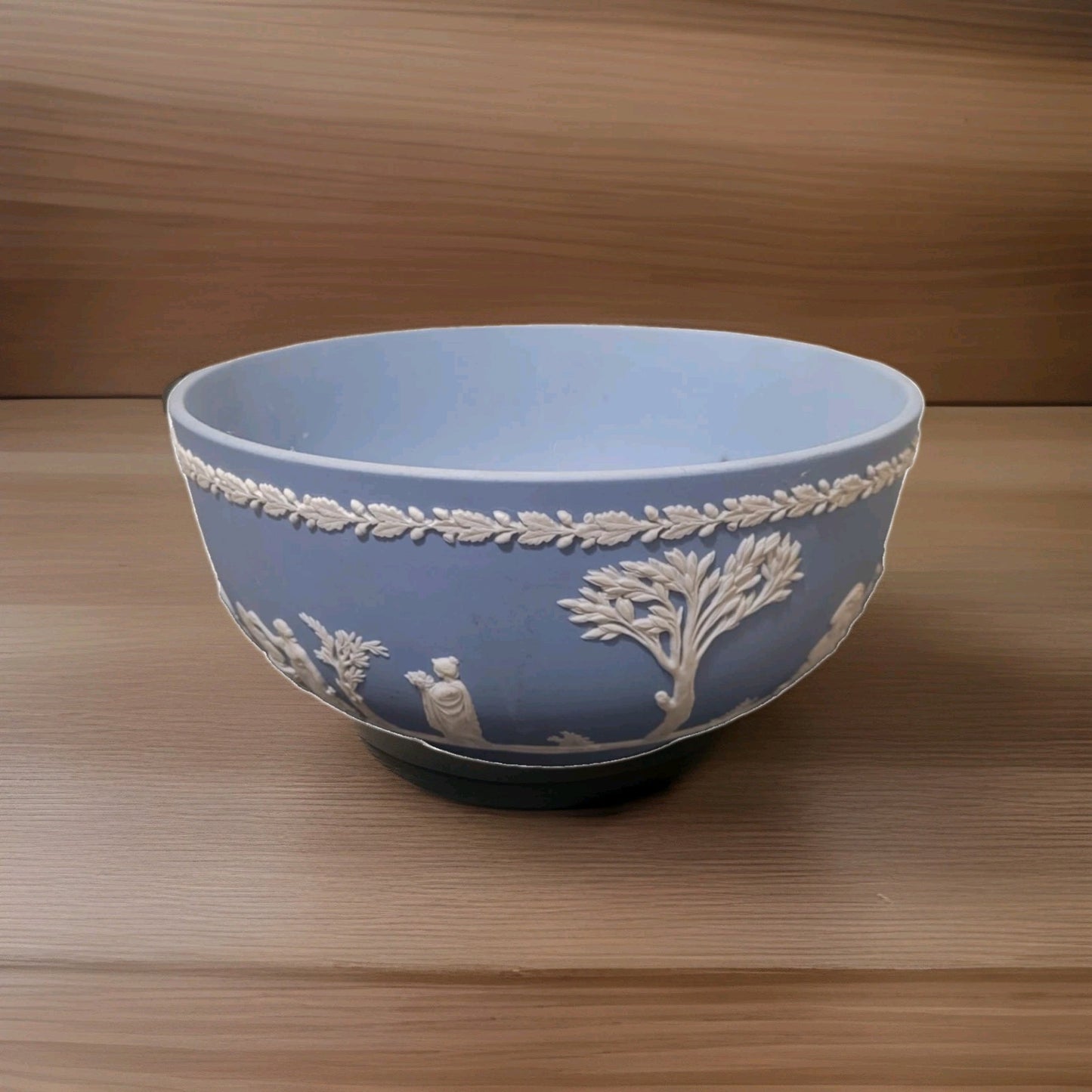 Wedgwood Jasper Ware Pale Blue Fruit Bowl signed by Lord wedgwood 1995