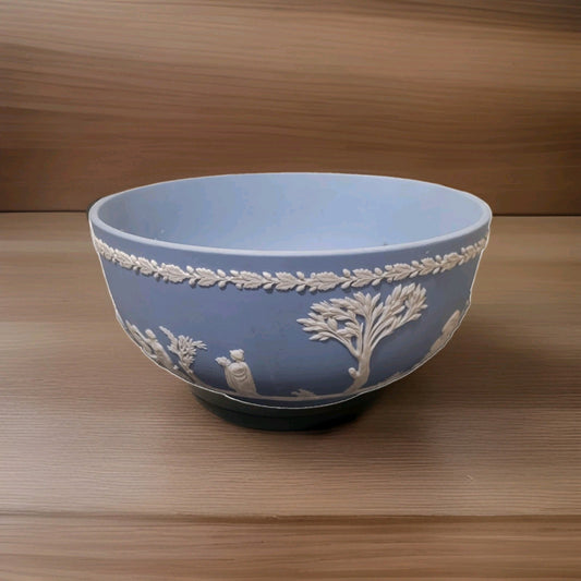 Wedgwood Jasper Ware Pale Blue Fruit Bowl signed by Lord wedgwood 1995