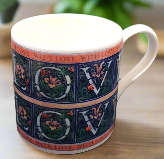 Wedgwood With Love Mug Cup Bone China Made in England 1996 Vintage