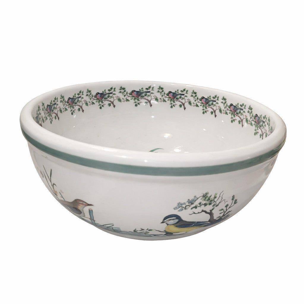 Large Portmeirion 10 inch Birds of Britain wood duck serving bowl dish