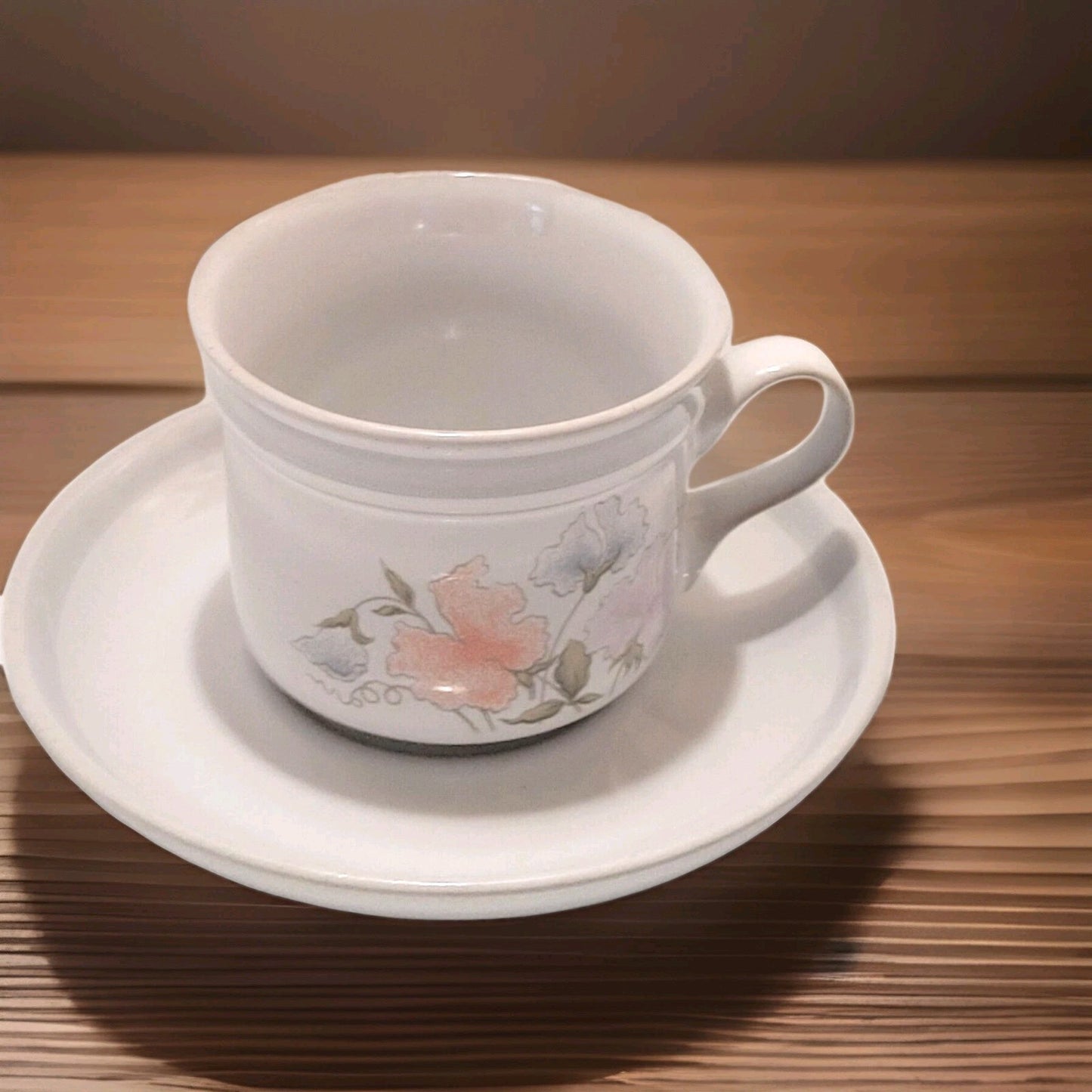 Denby Dauphine Stoneware Teacup And Saucer encore sweet pea