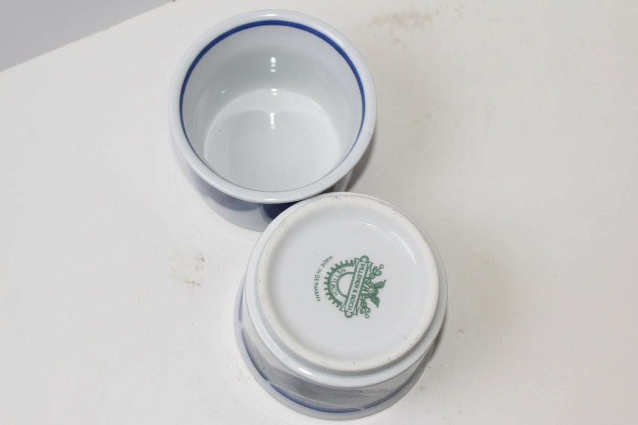 2x Villeroy Boch blue cloud Egg Cups