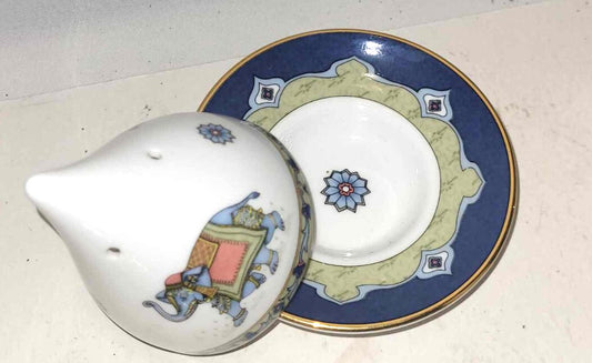 rare Wedgwood BLUE ELEPHANT incense burner and base