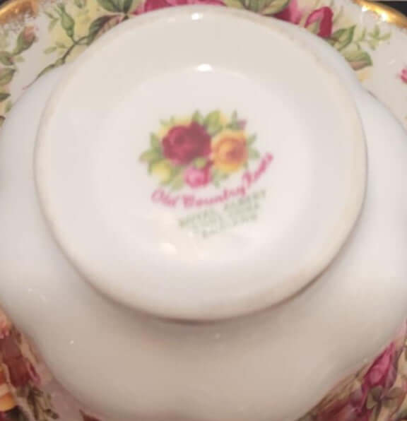 Royal Albert Old Country Roses Coffee Cup And Saucer england backstamp