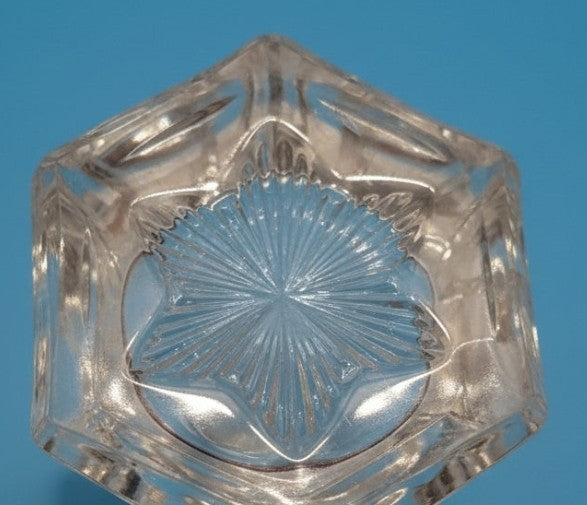 Vintage Jefferson Krys-Tol Glass Milk Jug Creamer Art Deco Hexagonal 1930s