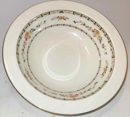 1978 Royal Doulton Mosaic Garden Serving Bowl 10”  Orange Green Floral