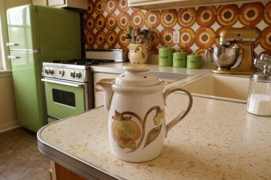 Denby Troubadour Coffee Pot 2.25 Pints Stoneware Vintage British