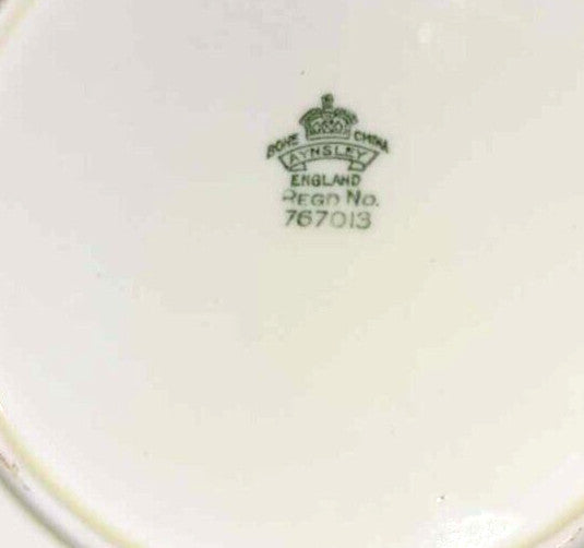 Vintage Aynsley Bone China 1930s Floral Leaf cake plate bread plate 767103